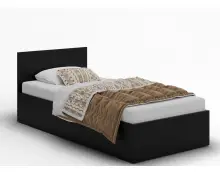 Czarne łóżko MONAKO 90x200 ze stelażem